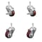 Service Caster 3.5 Inch Maroon Polyurethane Swivel 3/8 Inch Threaded Stem Caster Brakes, 2PK TS20S3514-PPUB-MRN-TLB-381615-2-S-2 - alternate 4